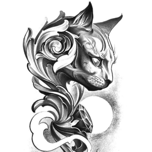 Mythical Chimera Graphite Wall Art