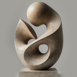 Biomorphic Echo Abstract Stone Sculpture